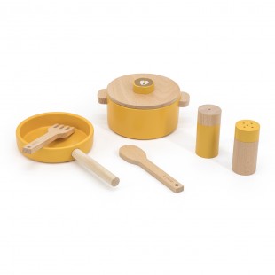 Set pentru gatit din lemn, leu - Trixie-Baby Set pentru gatit din lemn, leu - Trixie-Baby