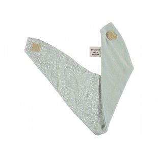 Bavetica eleganta verde pastel  cu buline albe, de la Nobodinoz