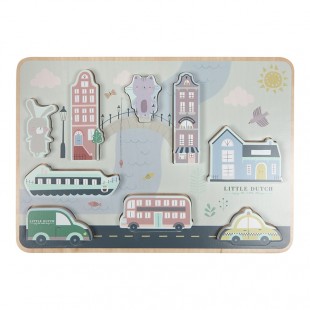 Puzzle 3D din lemn - oraselul olandez - Little Dutch Puzzle 3D din lemn - oraselul olandez - Little Dutch