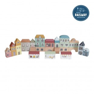 Cladiri din lemn pentru circuit de tren - extensie Little Railway Collection - Little Dutch Cladiri din lemn pentru circuit de tren - extensie Little Railway Collection - Little Dutch