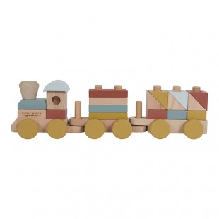 Trenulet din lemn pentru stivuire, colectia Pure & Nature - Little Dutch Trenulet din lemn pentru stivuire, colectia Pure & Nature - Little Dutch