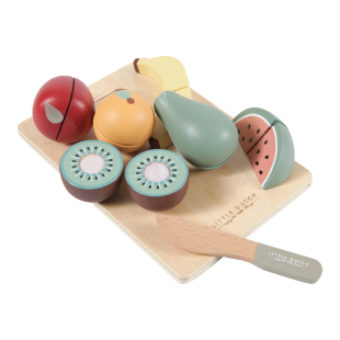 Set de fructe din lemn pentru feliat - Little Dutch Set de fructe din lemn pentru feliat - Little Dutch