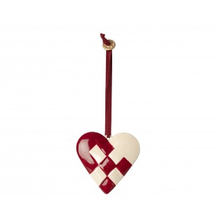 Ornament metalic pentru Craciun, inimioara rosie - Maileg
