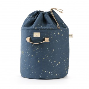 Sac depozitare jucarii, mic,Baboo -Gold Stella - Night Blue- Nobodinoz