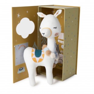 Jucarie textila, lama in cutie cadou 18 cm - Picca Loulou