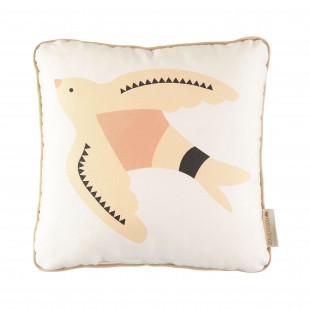 Pernita alba cu imprimeu pasare Haiku de la Nobodinoz